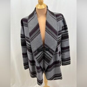 Wool Blend‎ Blanket Stripe Southwest Western Jacket